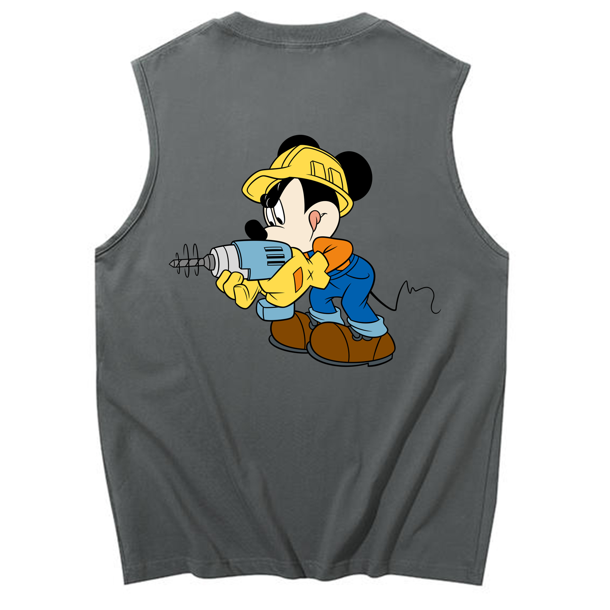 ミッキーマウス Mickey Mouse コットン100％タンクトップ（背面プリント）